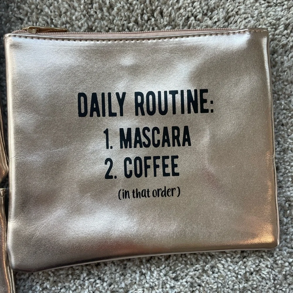 Gold mini makeup bags cute gifts brand new